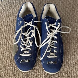 Piloti Blue and White Driving Shoes